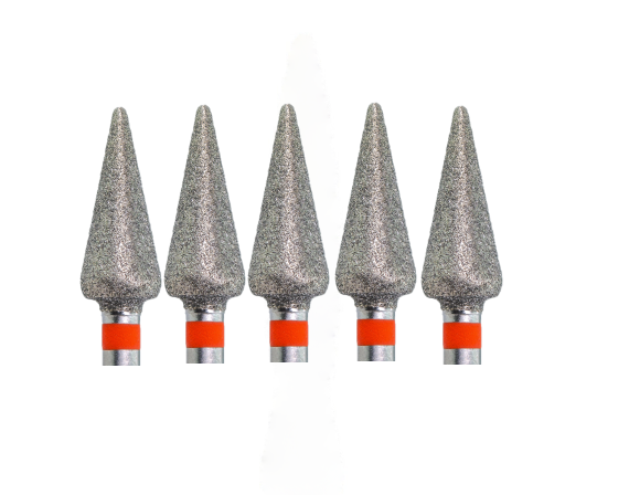 KMIZ DIAMOND NAIL DRILL droplet bit DDT 5.0-12.5F (5pcs)